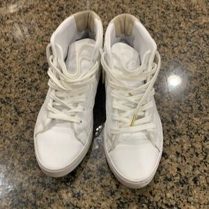 adidas White High-Top Athletic Shoes